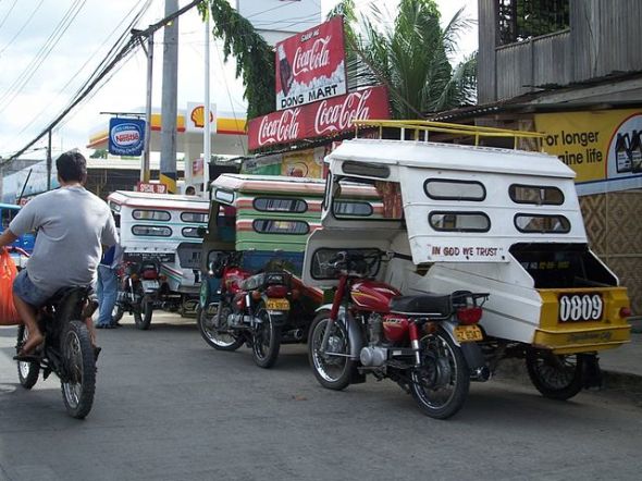 Tricycles in Tagbilaran City, Philippines