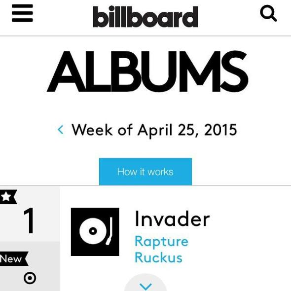 Music News Rapture Ruckus' 'Invader Deluxe Edition' Reaches No. 1