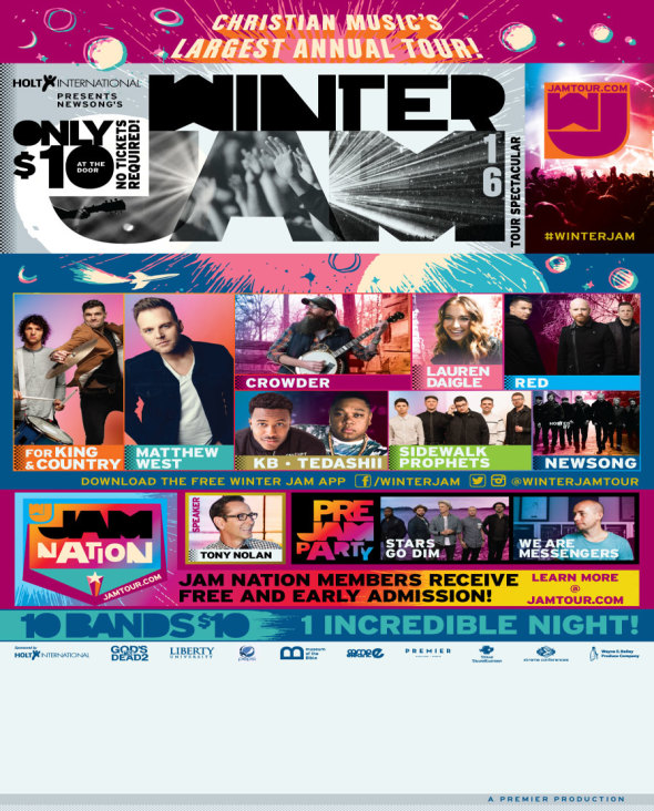 2016 Winter Jam Tour Flyer