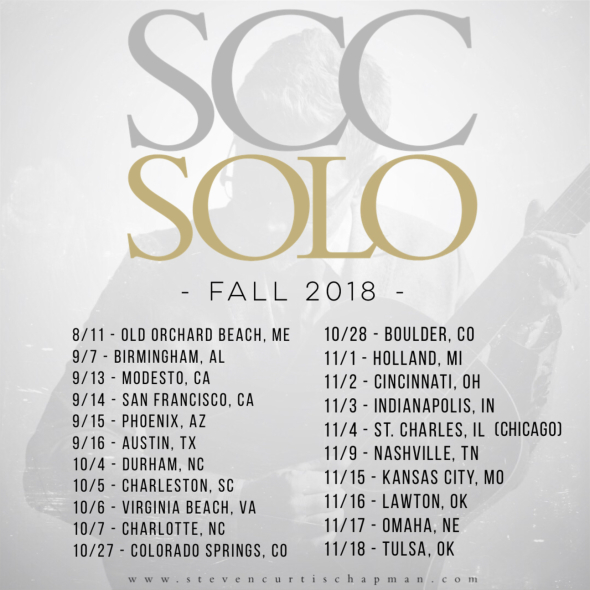 Steven Curtis Chapman 2018 Fall "SCC Solo: Hits, History, and Influences"