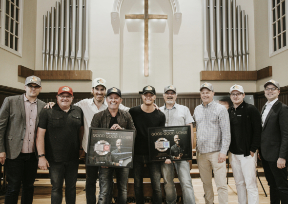 Chris Tomlin and Pat Barrett RIAA Platinum certification for "Good Good Father"