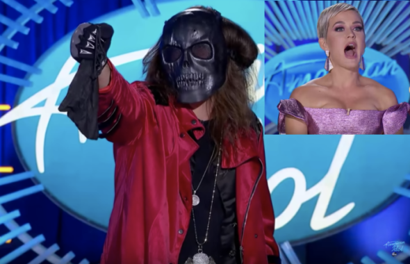 VoKILLz scares Katy Perry, Luke Bryan and Lionel Richie during his American Idol audition, Mar 3, 2019.