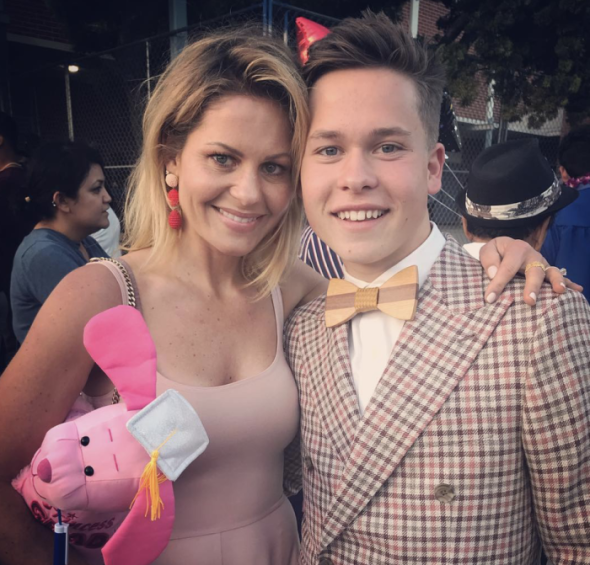 Candace Cameron Bure poses with her son Lev at his graduation, June 7, 2018 | Instagram/CandaceCBure