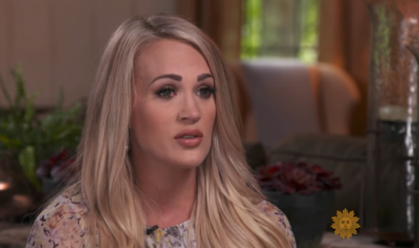 Carrie Underwood, a Grammy Award-winning country music artist, talks about her miscarriages in an interview with CBS. | (Screenshot: CBS Sunday Morning)