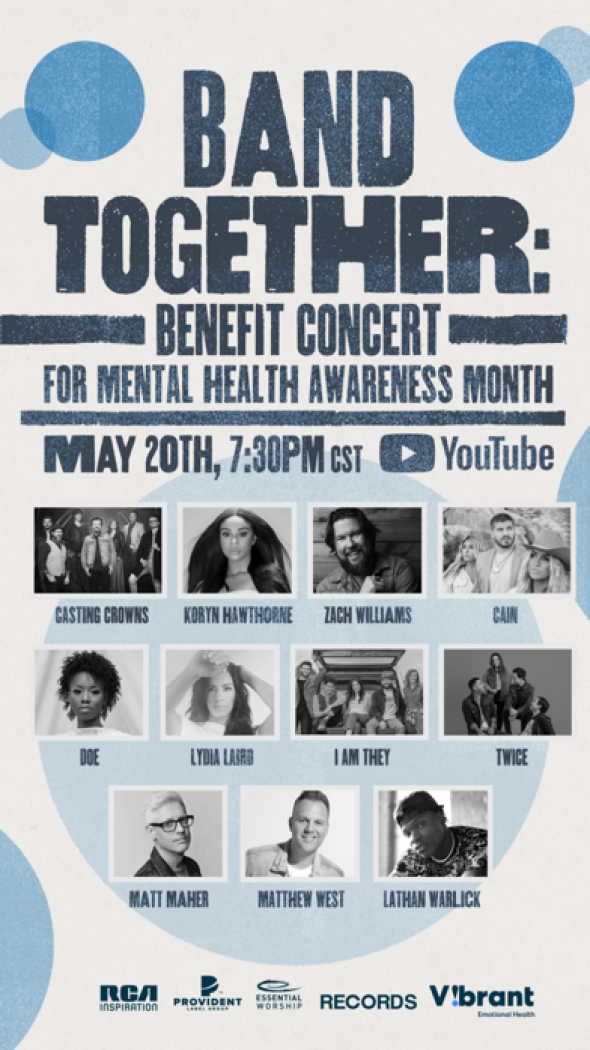 'Band Together' benefit concert for mental health awareness month May 20