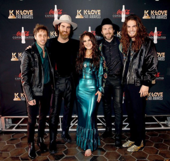 We The Kingdom at K-LOVE Fan Awards, nominated for Group of the Year and Breakout Single of the Year.