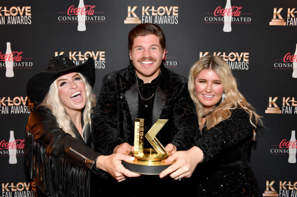 Breakout Single of the Year ("Rise Up") winners, CAIN - (photo by Jason Davis/Getty Images for K-LOVE Fan Awards)