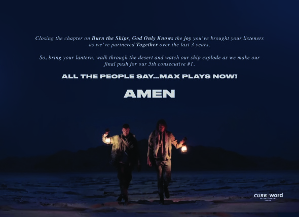 for KING & COUNTRY pushes for consecutive No. 1 for "Amen" from album "Burn the Ships"