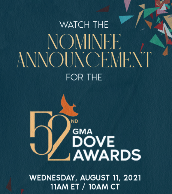 Music News Watch 52nd Annual GMA Dove Awards Nominee Announcements