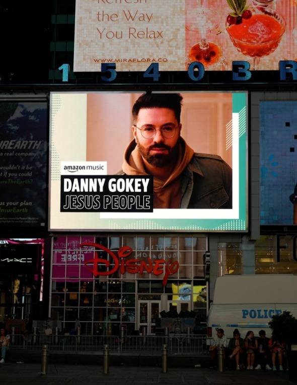 Amazon Music Billboard in Times Square Features Danny Gokey and Jesus People
