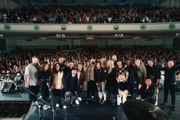 "The Blessing" Tour Crew and seven European Worship Leaders in Bath, UK