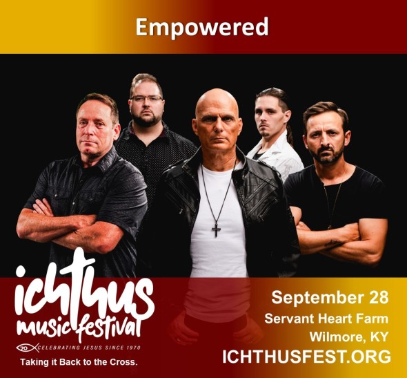 Benny DiChiara and his chart-topping indie Christian Rock band, Empowered, are set to perform on the Main Stage of the Ichthus Music Festival at Servant Heart Farm in Wilmore, Kentucky, on Saturday, September 28.