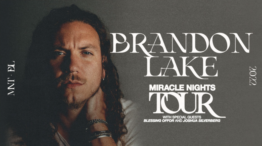 Events News GRAMMY Awardwinning Brandon Lake announces Miracle