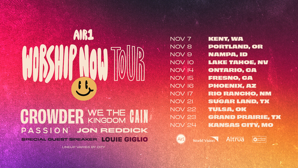 Music News "Air1 Worship Now Tour" is coming this Fall featuring